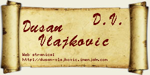 Dušan Vlajković vizit kartica